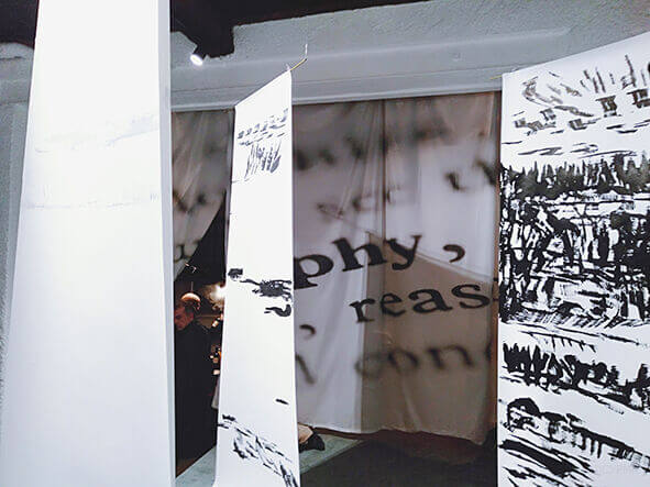 Виставки у філософській галереї:  від чорно-білого  до різнокольорового та фонтанів